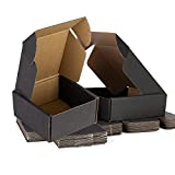 20 Pack Black Cardboard Small Shipping Boxes for Small Business - Small Corrugated Cardboard Box for Mailing Shipping Packaging (4x4x2 inch)