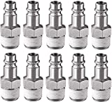 Prevost ERP 076251 (10 Pack) 1/4” Thread Male NPT 3/8” Body Size High Flow Safety Air Plug