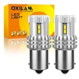 OXILAM 1156 LED Bulbs Reverse Light 2800 Lumens Extremely Bright BA15S 7506 1003 1141 P21W LED Bulb Used for Backup light, Tail light, Brake light (Xenon White)