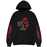 Corpse Husband Merch Hoodie Women Men's Tracksuit Social Media Star Fashion Clothes (Black,L)