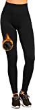 Women's Plus Size Fleece Lined Leggings Thermal High Waist Tummy Control Yoga Pants Winter Slimming Workout Running Tights (Black, XX-Large)