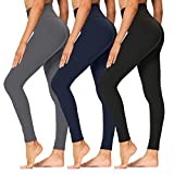 High Waisted Leggings for Women - Soft Athletic Tummy Control Pants for Running Cycling Yoga Workout - Reg & Plus Size