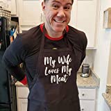 My Wife Loves My Meat Apron - Husband Apron - Dad Apron - Funny Mens Apron - Father's Day Gift - Dad Gift Idea - Husband Gift Apron Funny - Dad Birthday Gift - Husband Anniversary Gift - Funny Gift