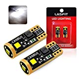 LASFIT 194 LED Bulb White 6000K 168 T10 2825 W5W Canbus Error Free LED Light Bulbs for License Plate Lights, Pack of 2