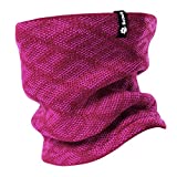 EXski Winter Drawstring Neck Gaiter Warmer, Thick Fleece Lined Face Mask for Cold Weather Skiing Men Women