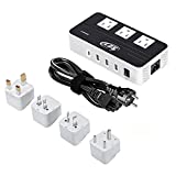 Key Power 230-Watt Step Down 220V to 110V Voltage Converter & International Travel Adapter/Power Converter with Type C Port 18W - [Use for USA Appliance Overseas in Europe, AU, UK, Ireland, etc.]