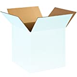 BOX USA B141414W Corrugated Boxes, 14"L x 14"W x 14"H, White (Pack of 25)