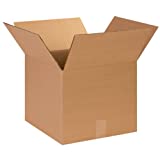 Aviditi 141412 Corrugated Cardboard Box 14" L x 14" W x 12" H, Kraft, for Shipping, Packing and Moving (Pack of 25)