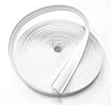 QPN White Vinyl 7/8" Insert Molding Trim Screw Cover RV Camper Travel Trailer (50 ft, White)