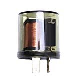 RDBS 12V Electronic Turn Signal Flasher Relay - 2 Prong - Round Style-2 pin Flasher Relay