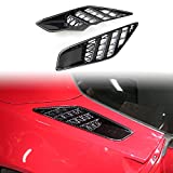 Justautotrim Carbon Fiber Look Cover Trims Accessories Rear Side Body Vent for 2014 2015 2016 2017 2018 Chevrolet Corvette C7