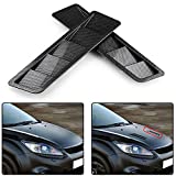 WENJTP Auto Hoods Vents Bonnet Cover Hood Scoop for Cars Cold Air Flow Intake Fitment Louvers Cooling Intakes Intake Vent Cover (Carbon Fiber)