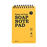 5-Pack Full Waterproof EMT Point of Care SOAP NOTE Notepad 6" x 3-3/4" MRI Safe Disinfectable version na1.02