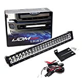 iJDMTOY Lower Grille Mount 25-Inch LED Light Bar Compatible with 11-16 Ford F250 F350 Super Duty, Includes (1) 144W High Power LED Lightbar, Lower Bumper Opening Mount Brackets & On/Off Switch Wiring