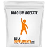 BulkSupplements.com Calcium Acetate Powder - Calcium Supplement - Calcium Powder Supplement - Vegan Calcium - for Bones & Teeth - 500mg (125mg Calcium) per Serving (1 Kilogram - 2.2 lbs)