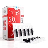 STIGMA #12(9RM) Standard Disposable Tattoo Needle Cartridges with Membrane Safety Cartridges for Tattoo Artists Curved/Round Magnum Shader Soft Edge 50Pcs Super Value Pack EN05-50-1209RM