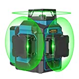 Takamine 3x360° 3D Self Leveling Floor Green Laser Level, Craftman Laser Level for Construction/Picture Hanging/Floor/Tile with Remote Controller, Magnetic Rotating Stand and Type-C Charger