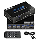 USB 3.0 KVM Switch HDMI 4K 60Hz 4-Port CEC SPDIF L/R Extractor- USB Peripheral Hub For Keyboard Mouse Mac Printer Scanner Windows,1080p 120Hz 144Hz HDMI Auto Switch 4x1 HDCP PASS,IR Remote IR Ext. Mic