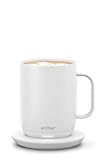 Ember Temperature Control Smart Mug 2, 14 oz, White, 80 min. Battery Life - App Controlled Heated Coffee Mug - Improved Design