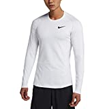Nike Men's Pro Therma Dri-FIT Long Sleeve Shirt (XL, White/Black)