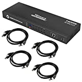 TESmart 8X1 HDMI KVM Switch 8 Port Enterprise Grade Support 4K@60Hz Ultra HD | RS232 | LAN Port | IP Control | Auto Scan | Rackmount [Control up to 8 PCs w/One Video Monitor, Keyboard, Mouse]