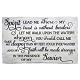Spirit Lead Me Where My Trust Is Without Borders Rustic Wood Sign - Christian Song - Wall Decor