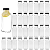 8 oz Glass Bottles,Reusable Glass Water Bottles With Airtight Lids,Vintage Drinking Bottles for Smoothies,Kombucha,Tea,Juicing Bottles Beverage Bottle Milk Bottles With Caps,Liquid Storage Jars 30pack …