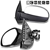 OCPTY Black Left Side Mirror Fit for 2007-2013 for Chevy Silverado 1500 Metallic Finish Mirror Glass Power Folding Heated Turn Signal Memory Puddle Lamp