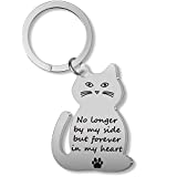 Eigso Cat Memoral Keychain Loss of Cat Gifts Sympathy Gift for Cat Remembrance Gift Family Cat Keychain Memorial Gifts for Cat Cute Cat Keychain(no Longer cat KR)