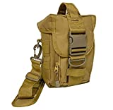 Self Reliance Outfitters Durable Polyester Pathfinder Tactical MOLLE Bag for Adults with Adjustable Strap for Outdoor Camping and Hiking, Utility, Coyote Tan