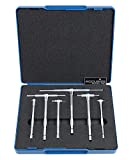 Accusize Industrial Tools Premium 5/16'' - 6", 6ps/Set Telescoping Gage Set, Satin Chrome Finished, 3602-5018