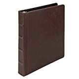 Samsill Vintage Hardback 3 Ring Binder, Professional Binder Organizer, Planner, 1 Inch Rings, Letter Size 8 1/2 x 11 Inch, No Zipper, Brown