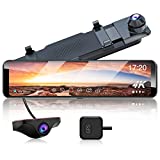 JOMISE 4K Mirror Dash Cam, 11" Rear View Mirror Camera, 2160P Rearview Mirror Backup Camera, Mirror Dash Cam Front and Rear, IPS Touch Screen, Type-C Connector, Parking Monitor, Free 32GB Card-G814