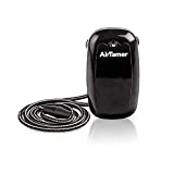 AirTamer A315 Advanced Rechargeable and Portable Air Negative Ion Generator | Proven Performance, Black with Black Leather Travel Case