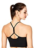 Sunzel Cropped Tank Tops for Women Without Pad Camisole Sports Bra for Yoga Workout Black