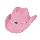Bullhide Hats Kids' Baby Jane Premium Wool Western Cowboy Hat, Pink, Medium