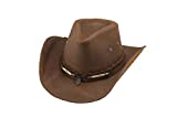 Bullhide Men's Briscoe Leather Cowboy Hat Chocolate X-Large