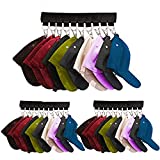 Genleas 3 Pack 10 Baseball Cap Holder, Hat Organizer, Cap Organizer Hanger for Closet - Change Your Cloth Hanger to Cap Organizer Hanger - Keep Your Hats Cleaner Than a Hat Rack