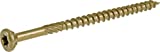 Power Pro Premium Exterior Wood Screws, 9 x 3", 5 lb Bucket of Screws, Exterior Epoxy Coated, Bronze, 417 Pieces