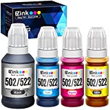 E-Z Ink (TM) Compatible Ink Bottle Replacement for Epson 502 T502 High Yield to use with ET-15000 ET-2760,ET-3710,ET-2750,ET-3700,ET-4760,ET-3750,ET-3760 Printer (Black, Cyan, Magenta, Yellow, 4 Pack)