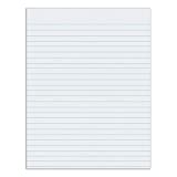 Pacon Composition Paper, 8 1/2"X11", 3/8" No Margin, White, 500 sheets