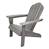 ResinTEAK HDPE Poly Lumber Adirondack Chair | Adult-Size, Weather Resistant for Patio Deck Garden, Backyard & Lawn Furniture | Easy Maintenance & Classic Adirondack Chair Design (Grey)