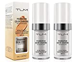 2 Pack TLM Flawless Colour Changing Foundation,Warm Skin Tone Foundation liquid Base Nude Face Moisturizing Liquid Cover Concealer,Concealer Cover Cream (30mlx2)