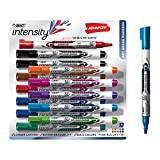BIC Intensity Advanced Dry Erase Marker, Fine Bullet Tip, Assorted Colors, 12-Count, Low Odor and Bold Writing