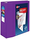 Avery Heavy Duty View 3 Ring Binder,5" One Touch EZD Ring, Holds 8.5" x 11" Paper, 1 Purple Binder (79816)