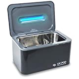 Ultrasonic Cleaner & UV Light Sanitizer, Professional Jewelry Cleaner Machine for Rings, Watches, Earrings, Baby Pacifier, Eyeglasses, Dentures (Black)