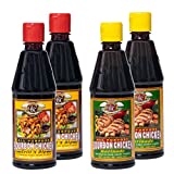 Bourbon Chicken Grill n Dipping Sauce + Marinade Mixed Pack | Starter Kit To Make Authentic Food Court Restaurant Bourbon Chicken Flavor | Great Value & Gourmet Food Gift | Easy To Follow Recipes