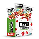 That’s it. Crunchables Fruit Snacks for Kids 100% Organic Apple, Deliciously Healthy and Light, Plant-Based,Non-Gmo, Gluten Free, USDA Approved Snacks 24 Packs (8.5 g)
