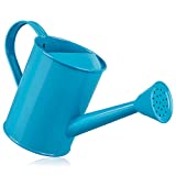 Homarden Watering Can for Kids - Play Time or Practical Use - Childs Metal Watering Can - Small Water Can for Boys and Girls - 32 oz (Blue)