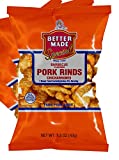 Better Made Flavored Pork Rinds Chicharrones - 8-Pack - 1.5oz Bags - 1g Carbs - Keto Friendly (BBQ)